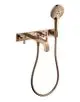 AXOR-HG-AXOR-Citterio-3-Loch-Wannenarmatur-Unterputz-fuer-Wandmontage-mit-Kreuzgriffen-und-Platte-Polished-Red-Gold-39441300 gallery number 1
